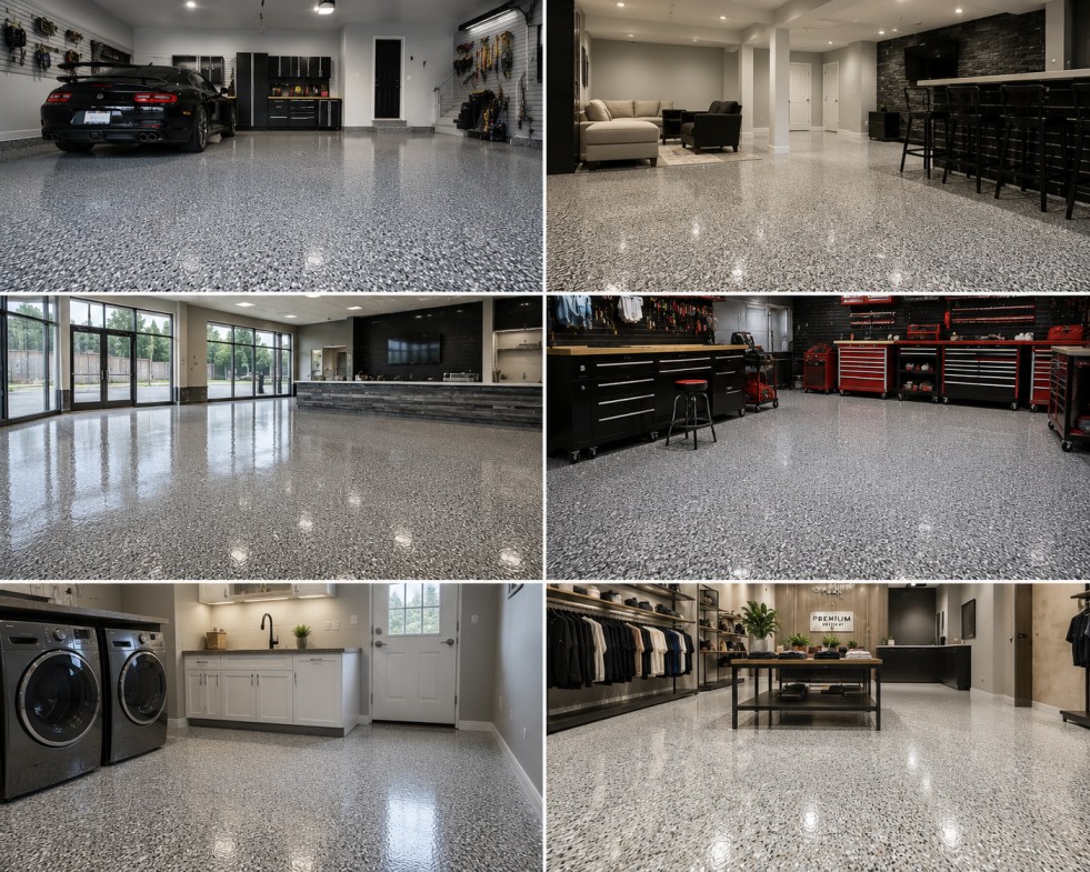 Finished epoxy garage floor – Chattanooga, TN